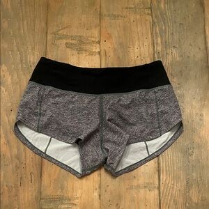 Lululemon Speed Up 2.5 Inch Heathered Grey Shorts